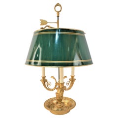 Gilt Bronze Empire Style Bouillotte Desk Lamp