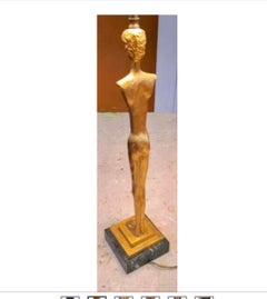 Gilt Bronze Figural Table Lamp by Tom Corbin