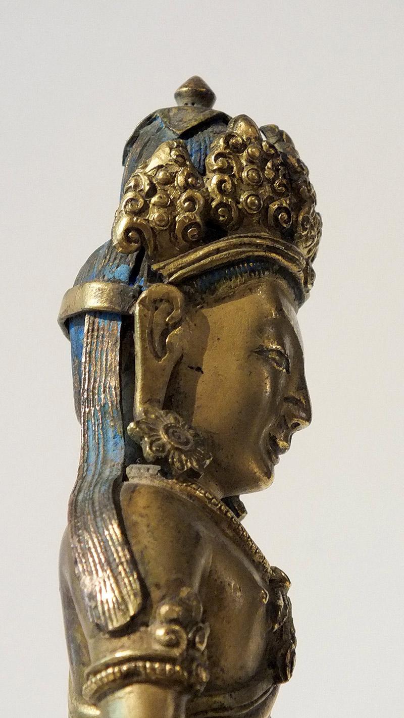 Gilt-Bronze Figure of Amitayus Qianlong Period For Sale 4