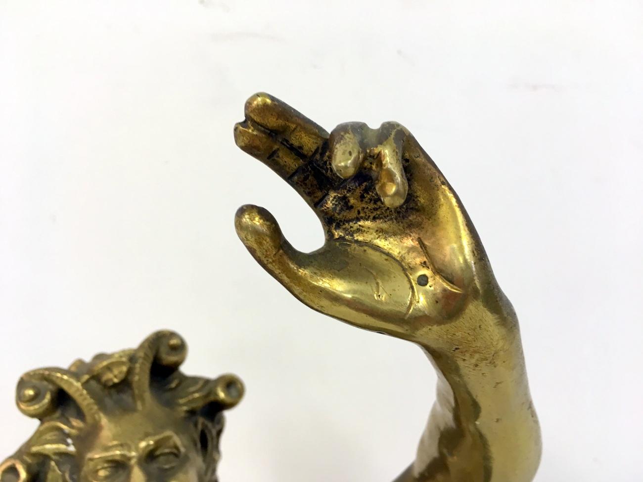 20th Century Gilt Bronze Figure of the Dancing Faun of Pompeii For Sale