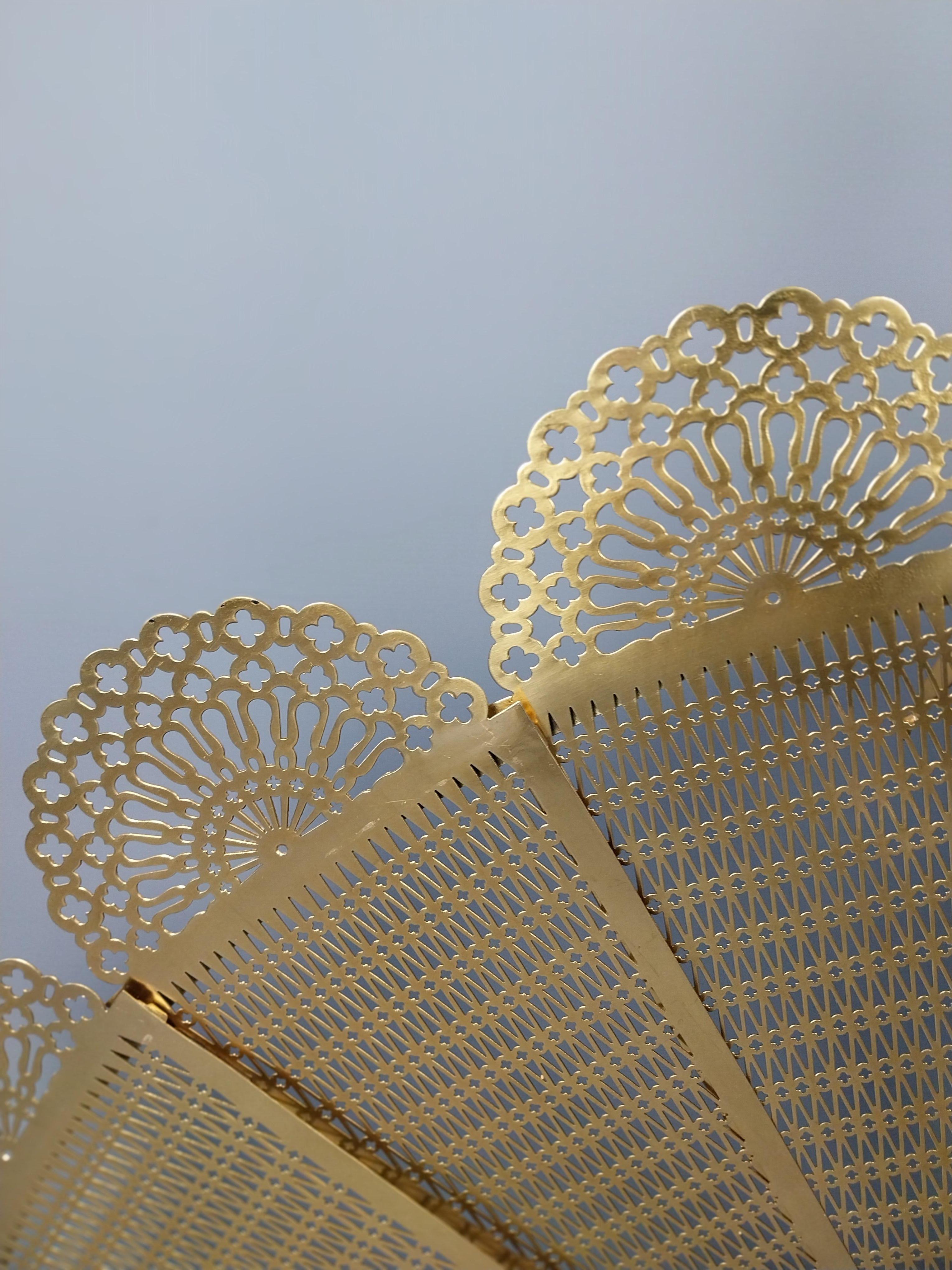 French Gilt Bronze Fire Screen Guard Bouhon 19th Century For Sale 7