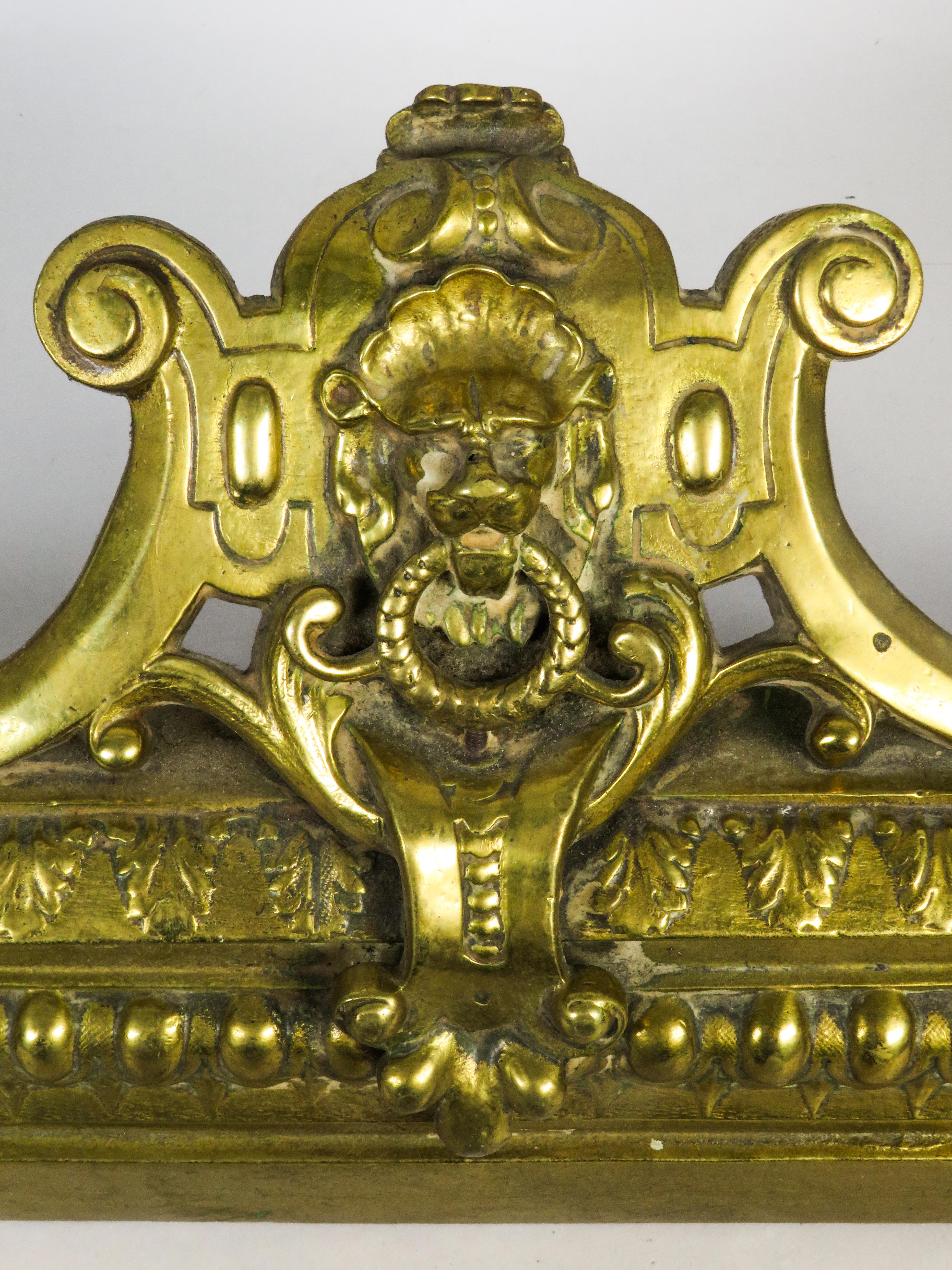 Gilt bronze fireplace andirons - Neoclassical style - France - late 19th century In Good Condition For Sale In Madrid, España