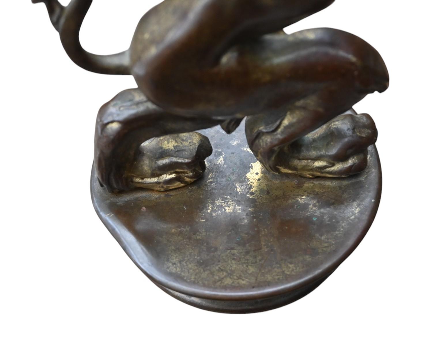 Brass Gilt Bronze Flagpole – Belgian Rampant Lion, 19th Century For Sale