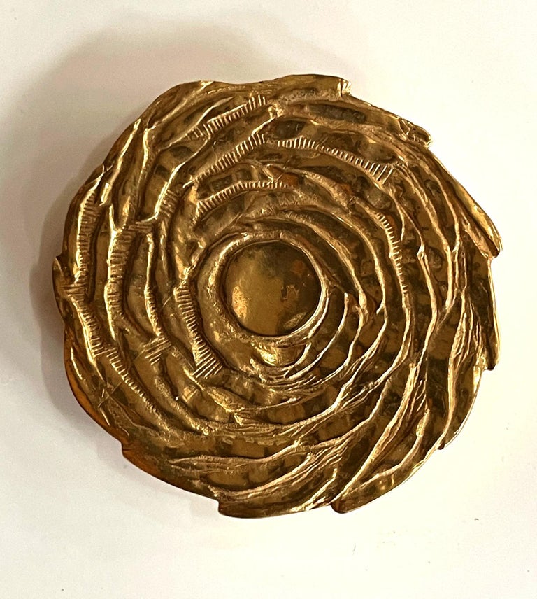 French Gilt Bronze Fleur Box by Line Vautrin For Sale
