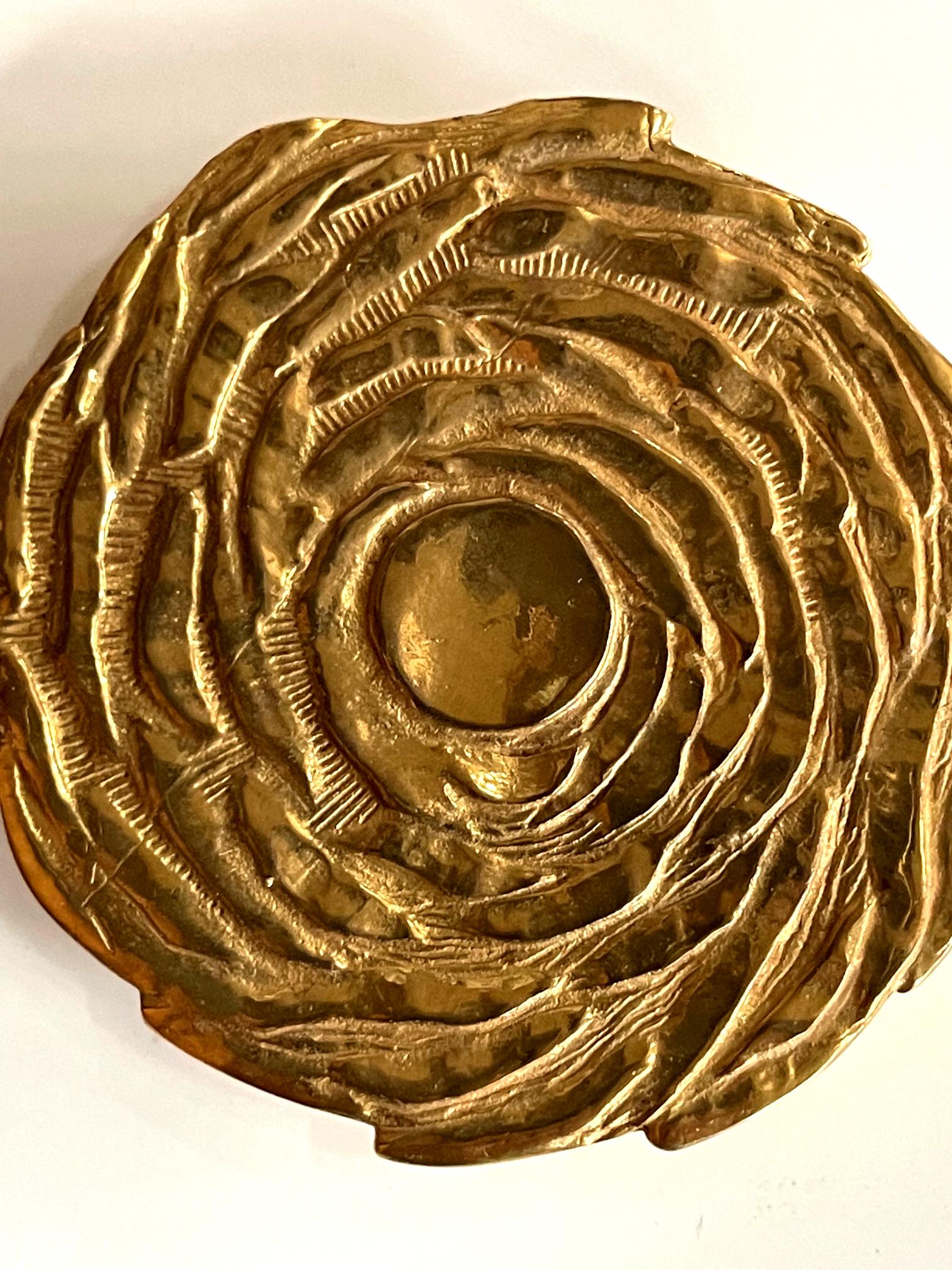Mid-Century Modern Boîte à fleurs en bronze doré de Line Vautrin en vente