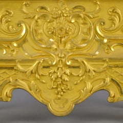 Gilt Bronze 19th century Mazntel Clock Representing a Girl with a Flower Basket