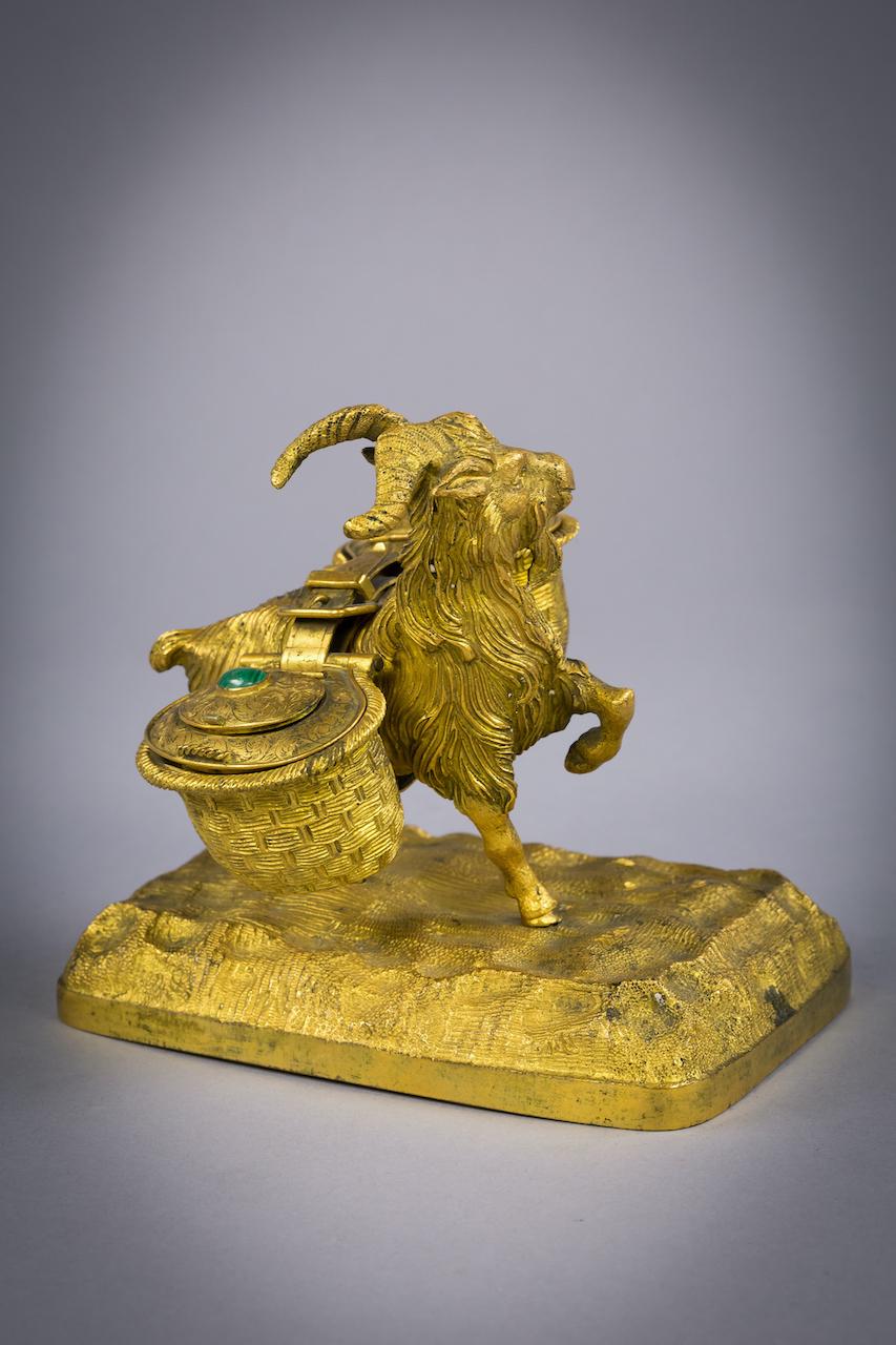 golden goat statue