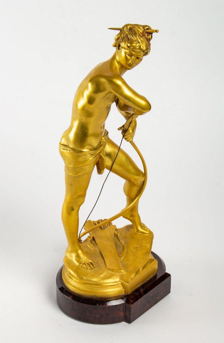 Gilt Bronze Group, Sarpédon, Signed, Henri Peinte, Period, 19th Century For Sale 2