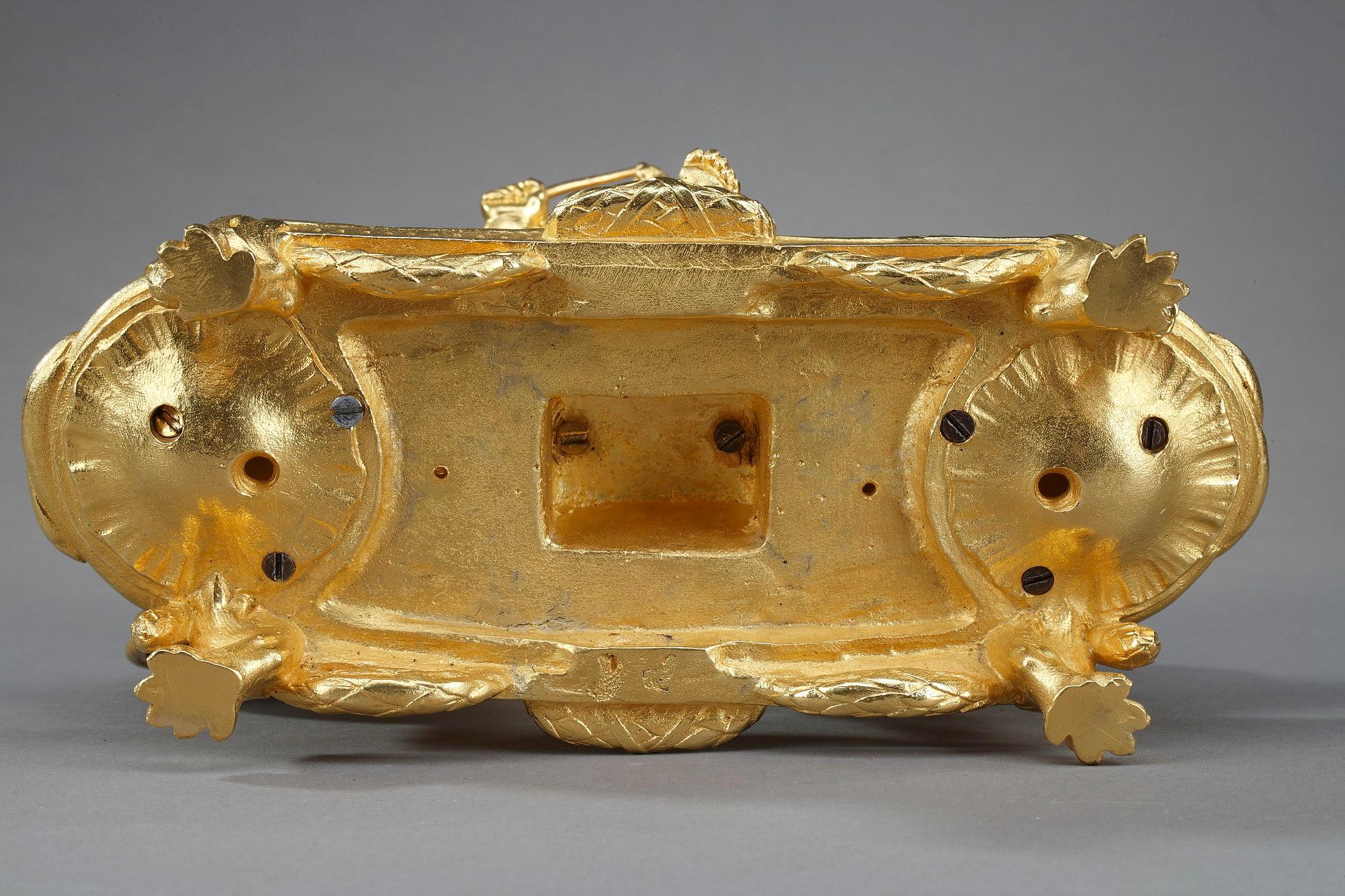 Encrier en bronze doré, « L'Amour timbalier », style Louis XVI en vente 9