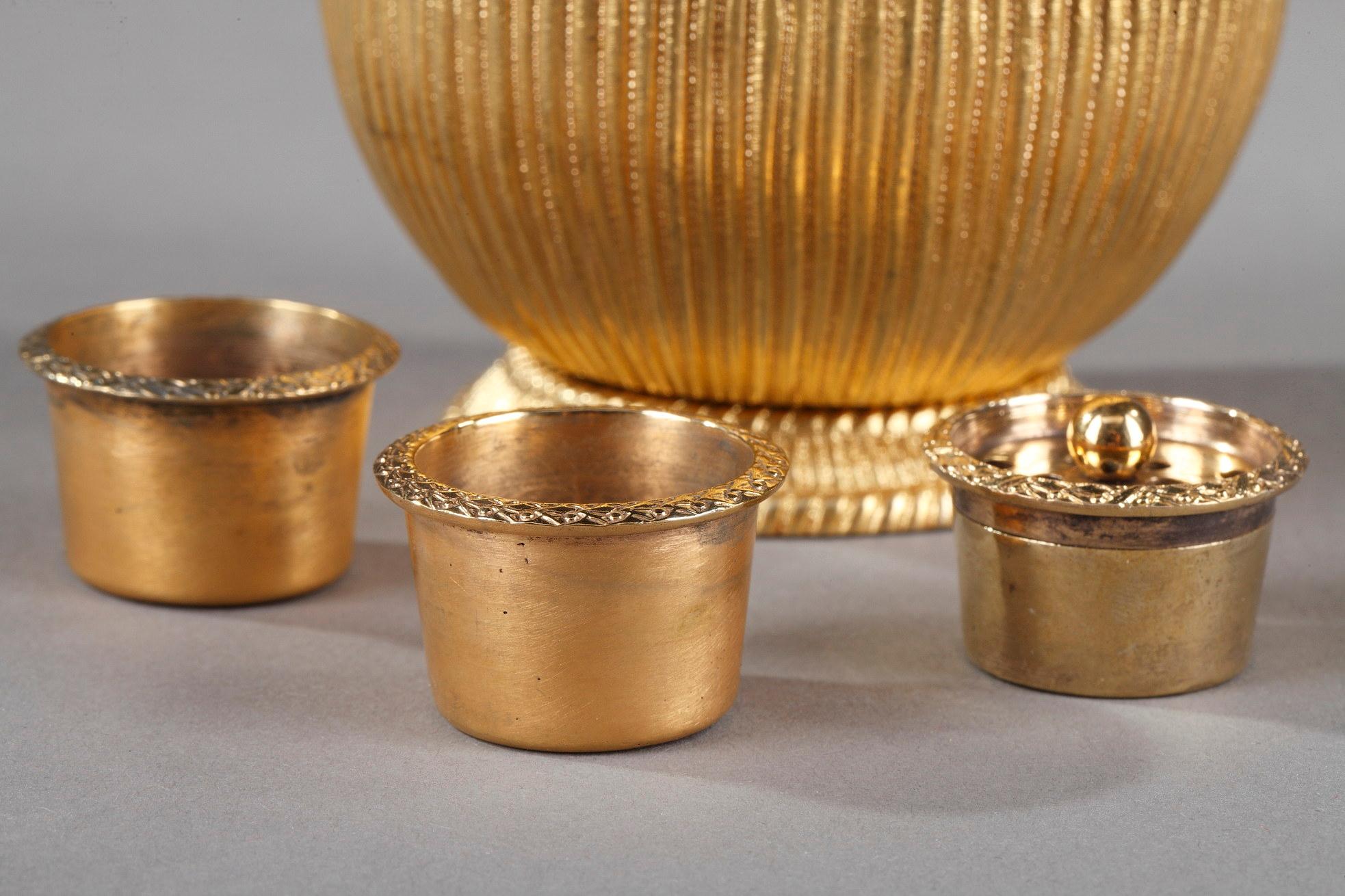 Gilt Bronze Inkwell with Birds, from the 1830s 8
