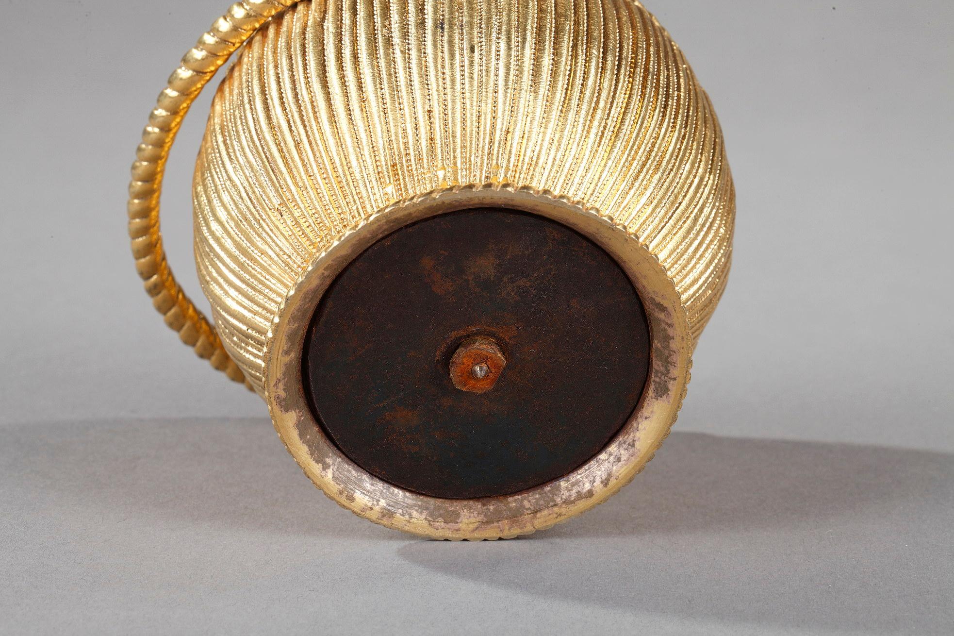 Gilt Bronze Inkwell with Birds, from the 1830s 9