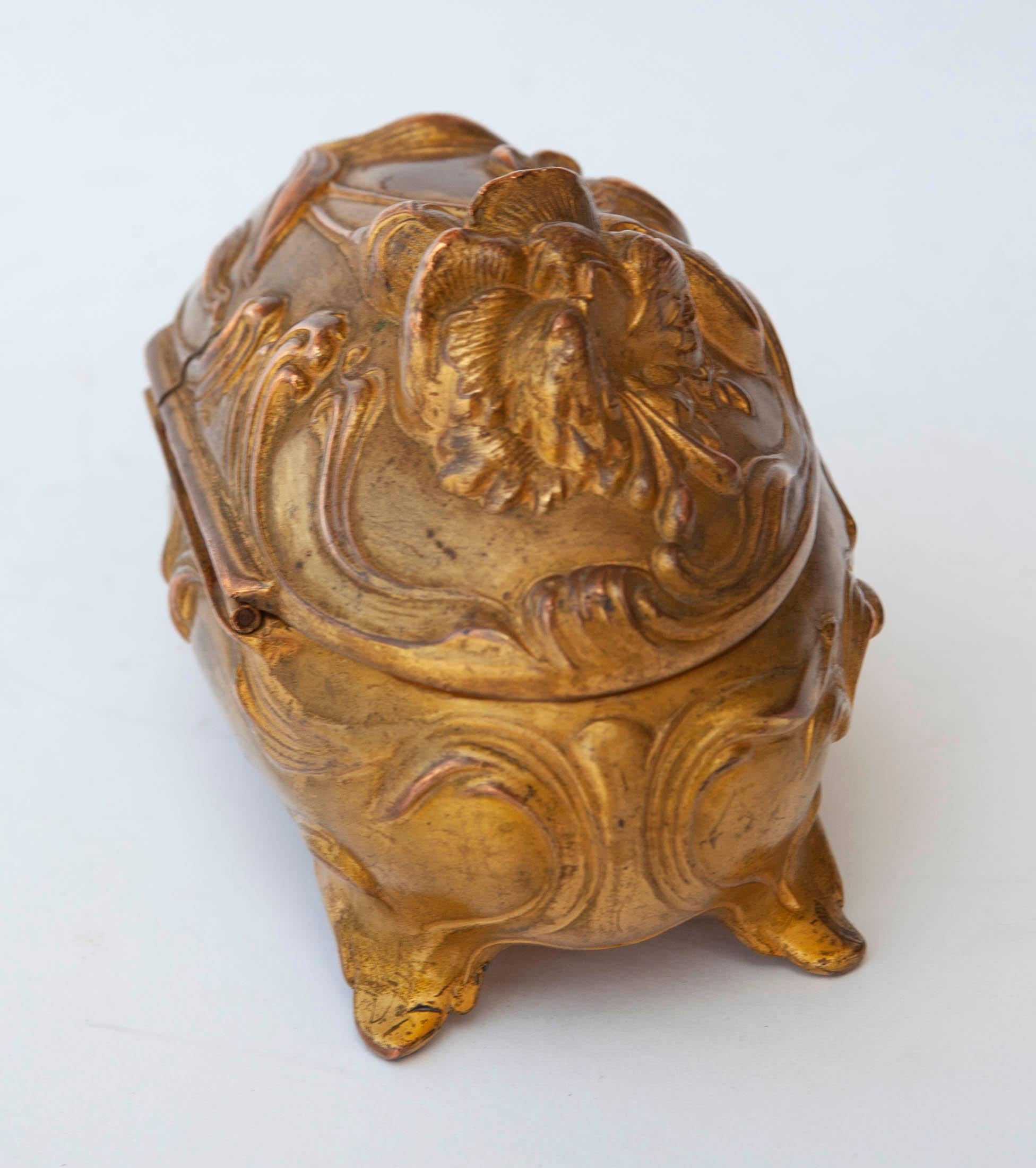 Late Victorian Gilt Bronze Jewelry Cache For Sale