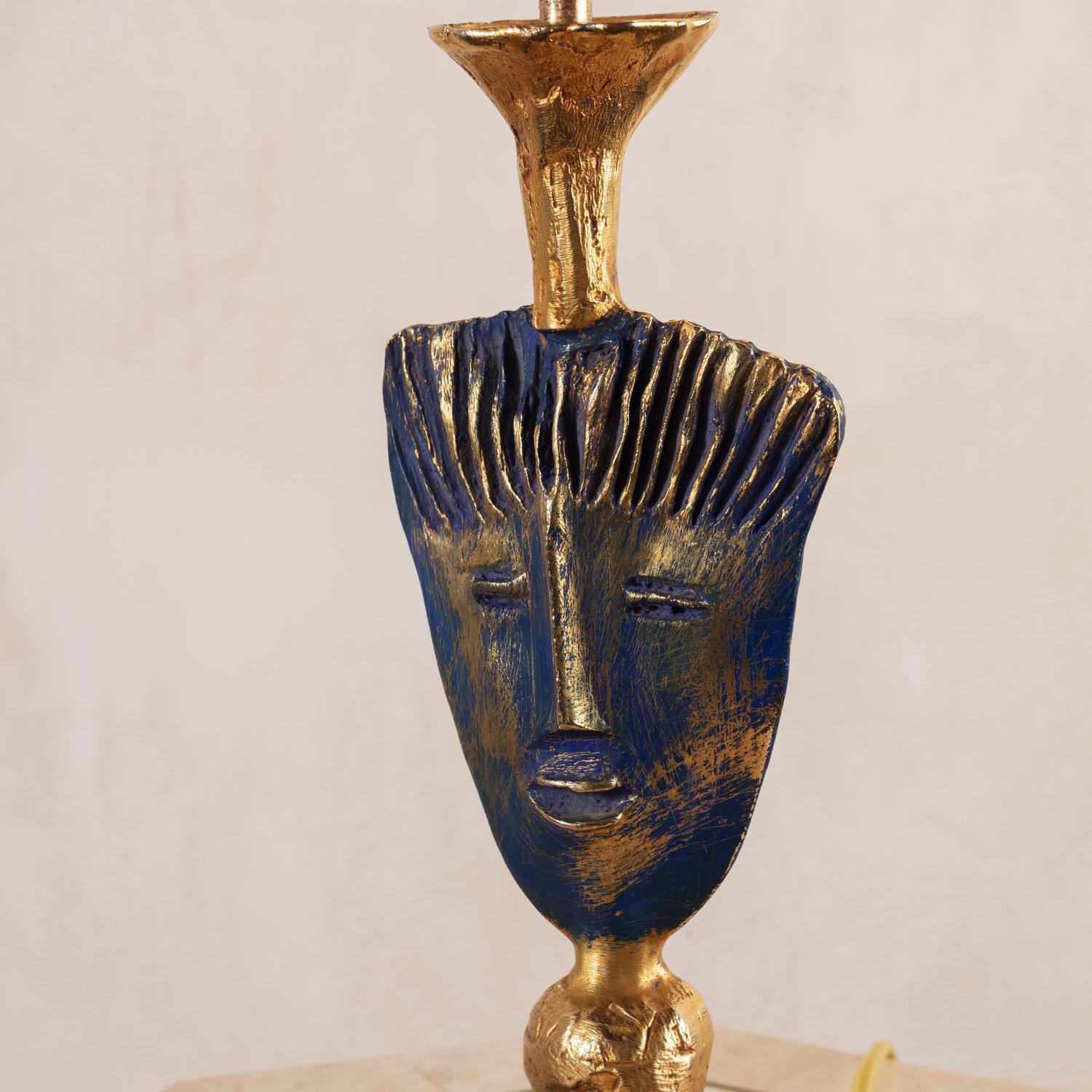 Modern Gilt Bronze Lamp by Pierre Casenove for Fondica, France 1990s