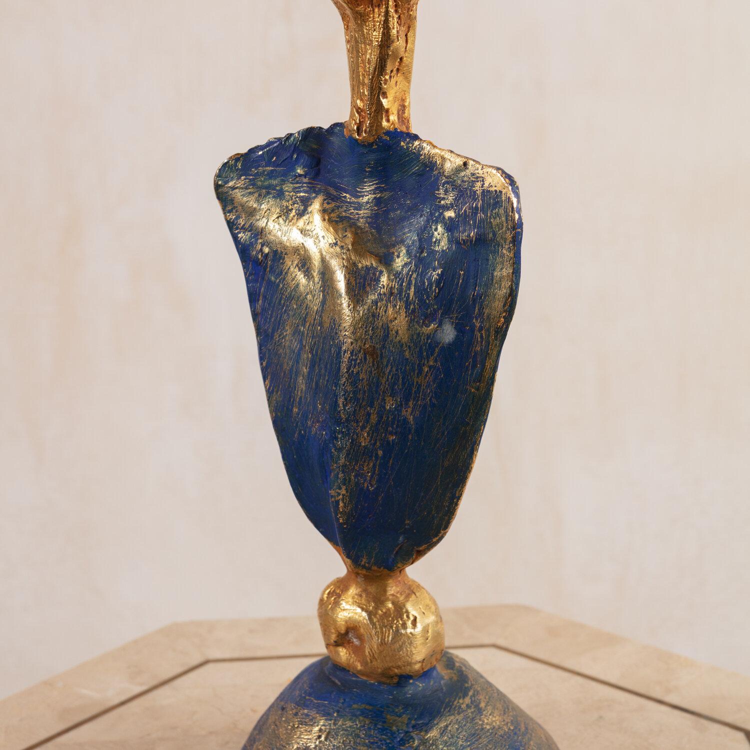 Late 20th Century Gilt Bronze Lamp by Pierre Casenove for Fondica, France 1990s