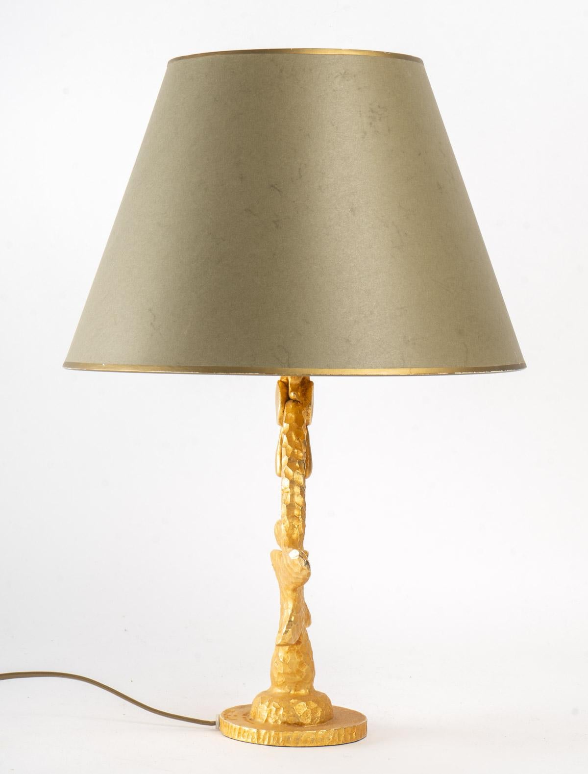 Gilt Bronze Lamp In Good Condition In Saint-Ouen, FR