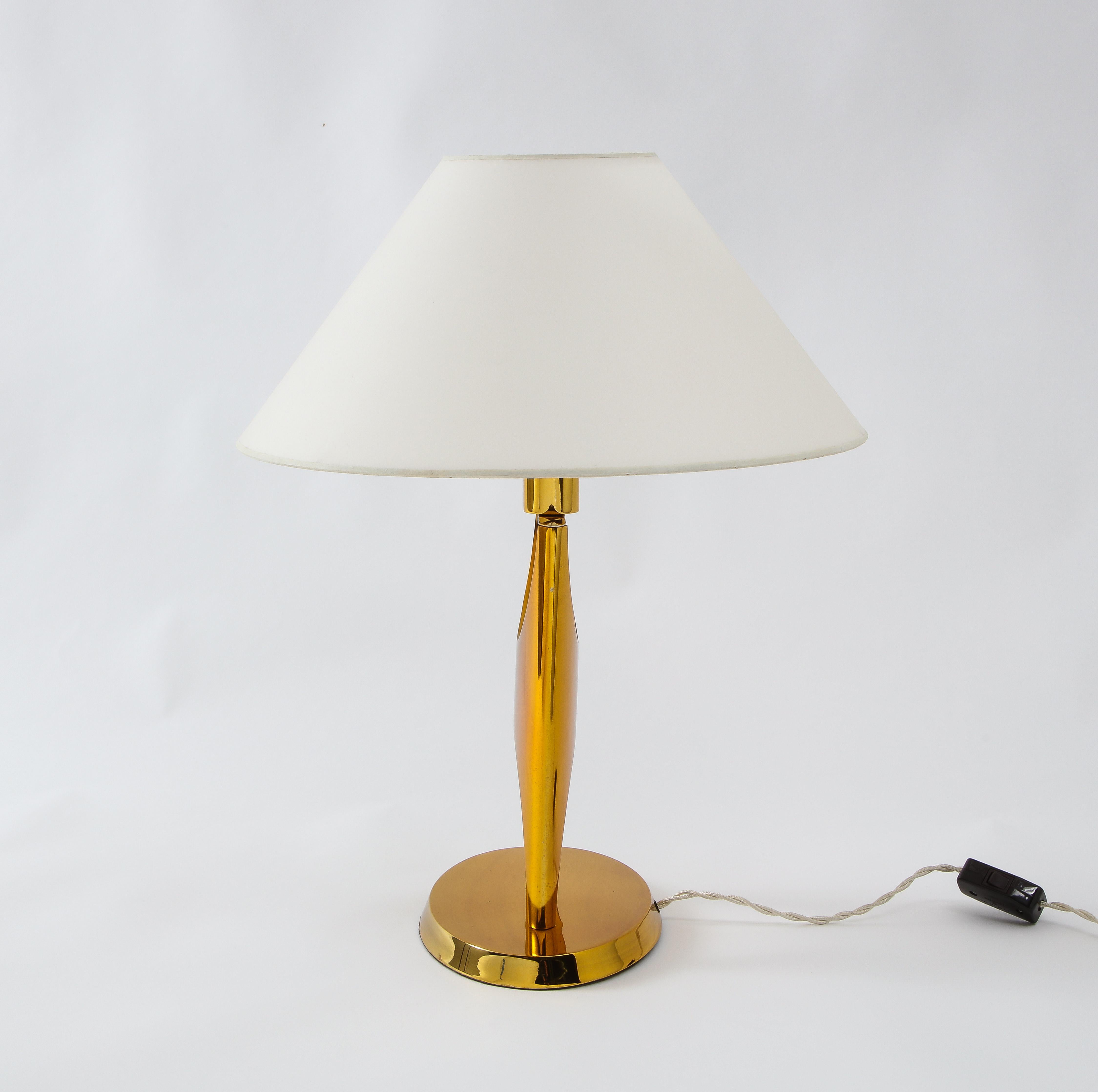 Gilt Bronze Lamps after Philippe Hiquily, France, 1970s In Good Condition In New York, NY