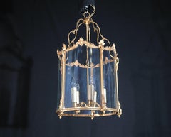 Lanterna in bronzo dorato di Maison Bagues, a cinque luci, Francia, 1985 circa