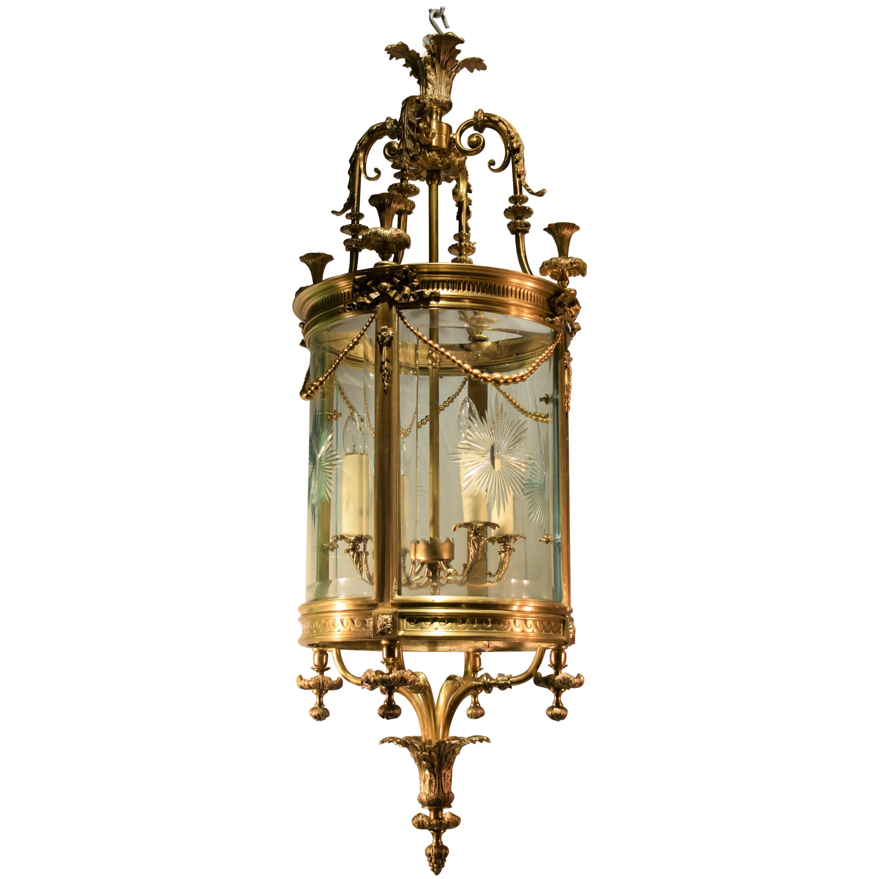 Gilt Bronze Lantern For Sale