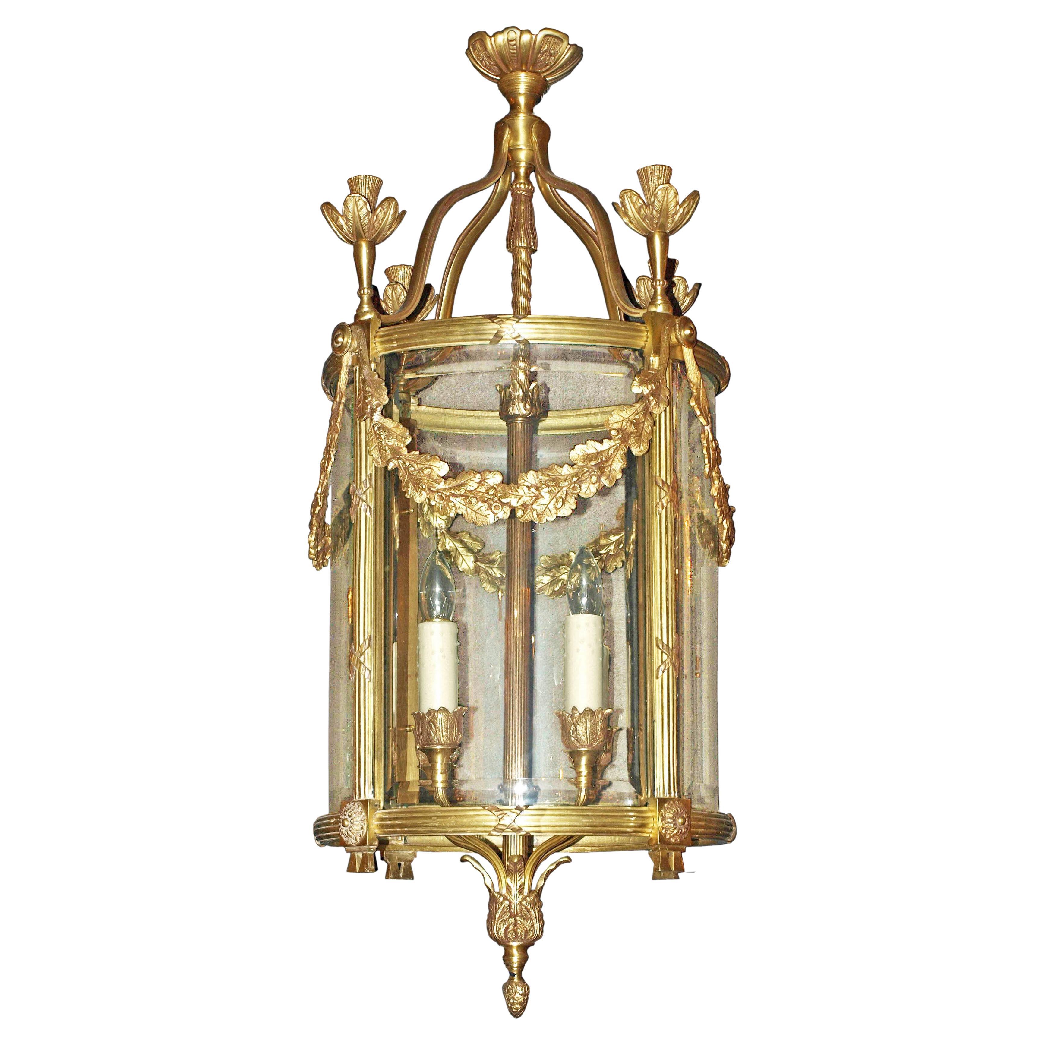 Gilt bronze lantern For Sale