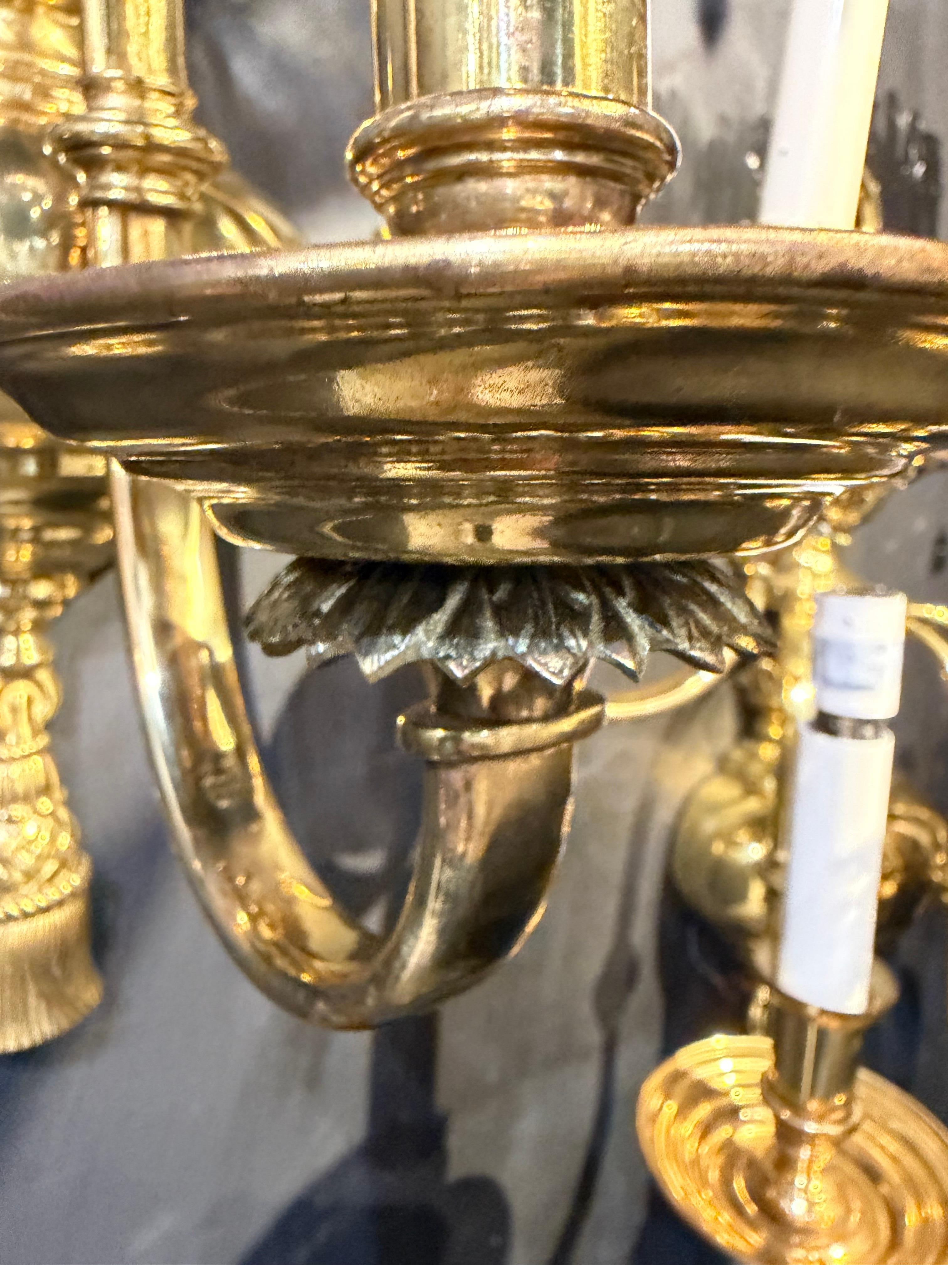 Bronzo Grandi appliques in bronzo dorato in stile Feder in vendita