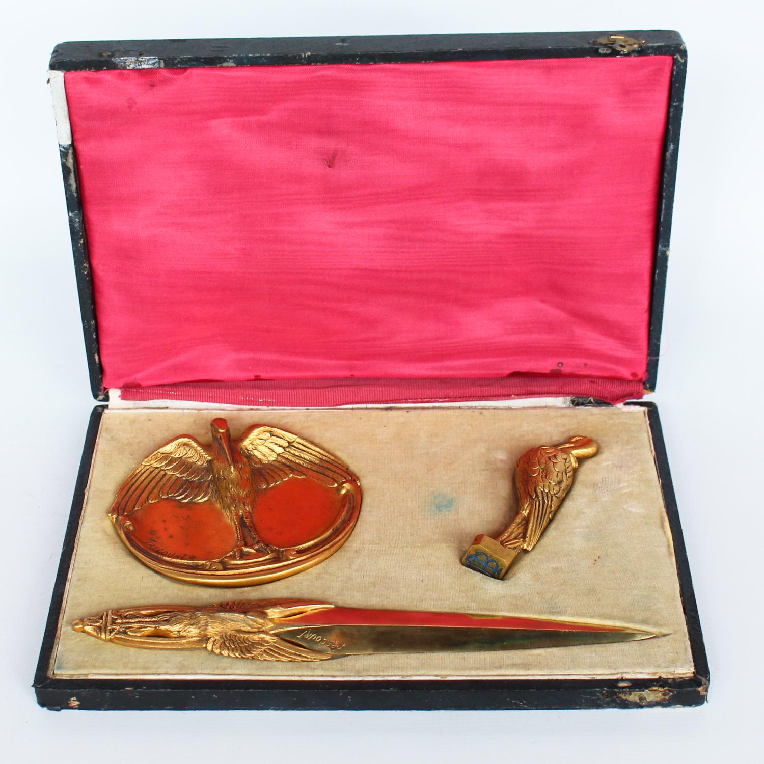 Art Nouveau Gilt Bronze Letter Set