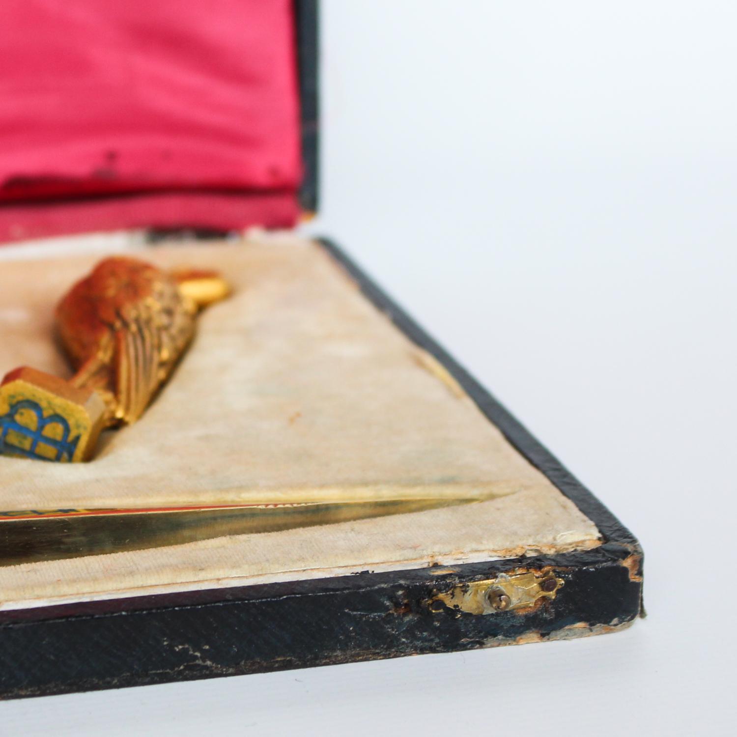 French Gilt Bronze Letter Set