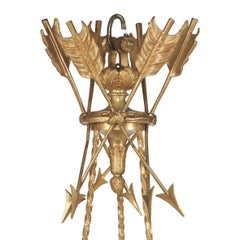 Vergoldeter Bronze-Kronleuchter im Louis-XVI-Stil von Maison Mottheau