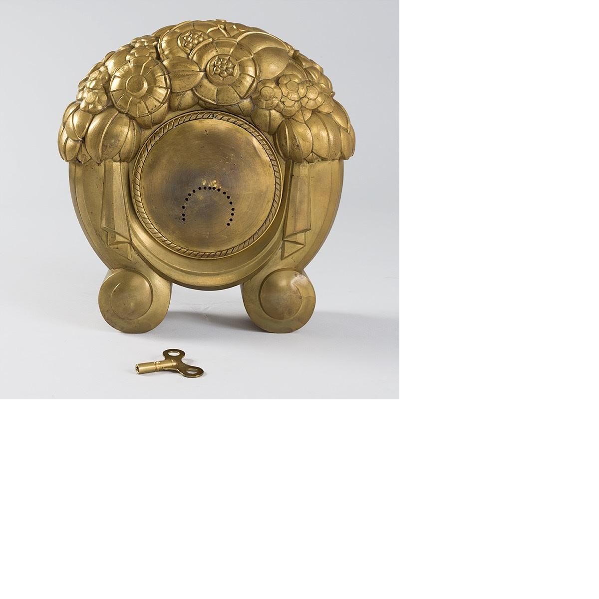 French Gilt Bronze Mantel Clock by Süe et Mare
