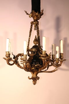 Gilt Bronze & Marble Chandelier