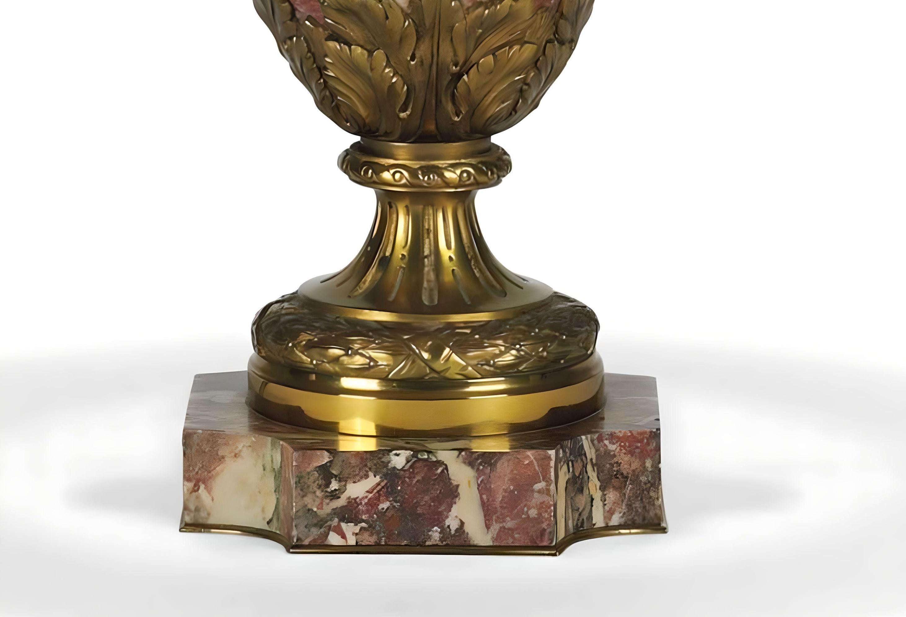 Gilt-Bronze Marble Table Lamp Early 20th Century - Christie's 2011 Auction In Good Condition For Sale In Vaughan, ON