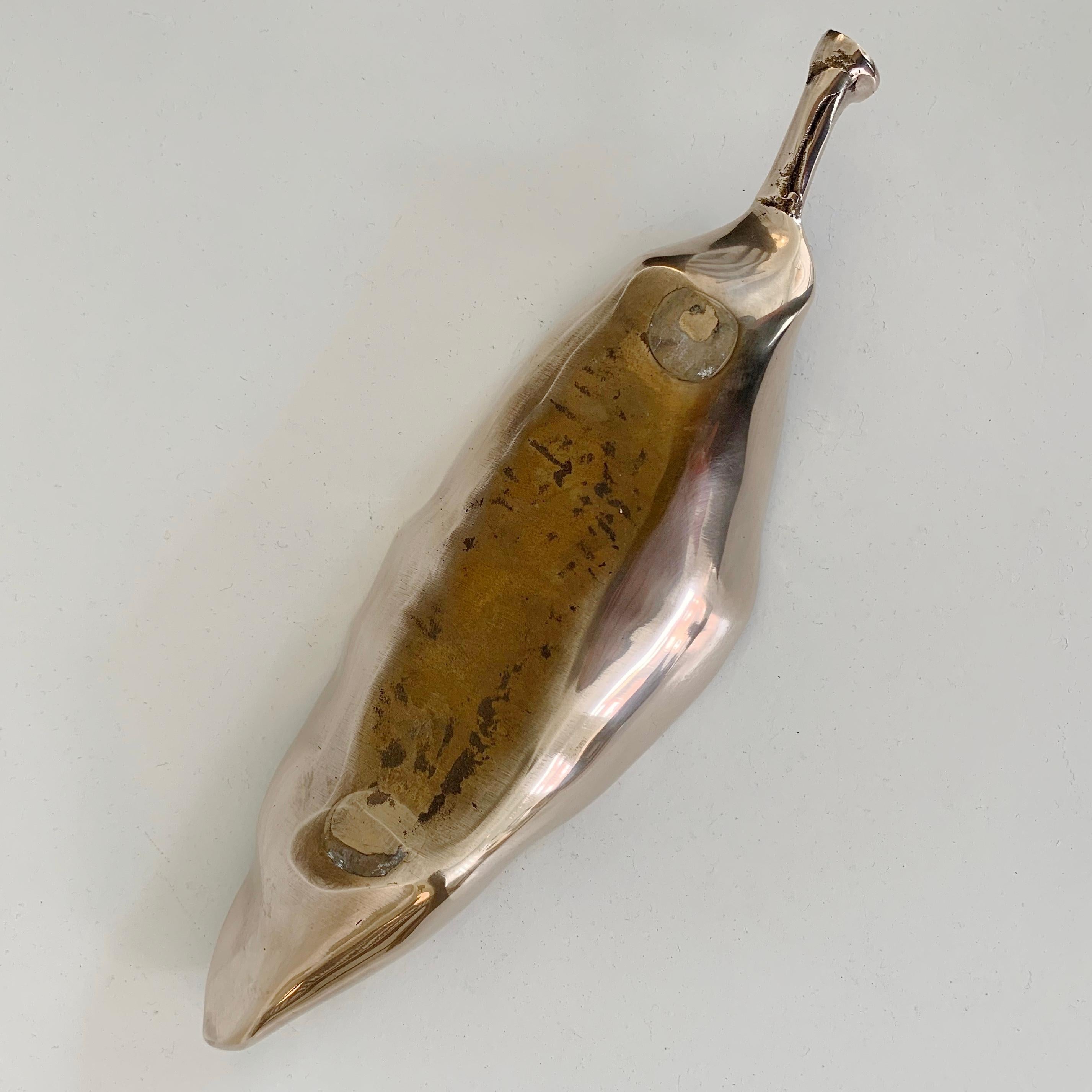 Gilt Bronze Mid-Century Decorative Leaf Vide-Poche, circa 1970, France. For Sale 12