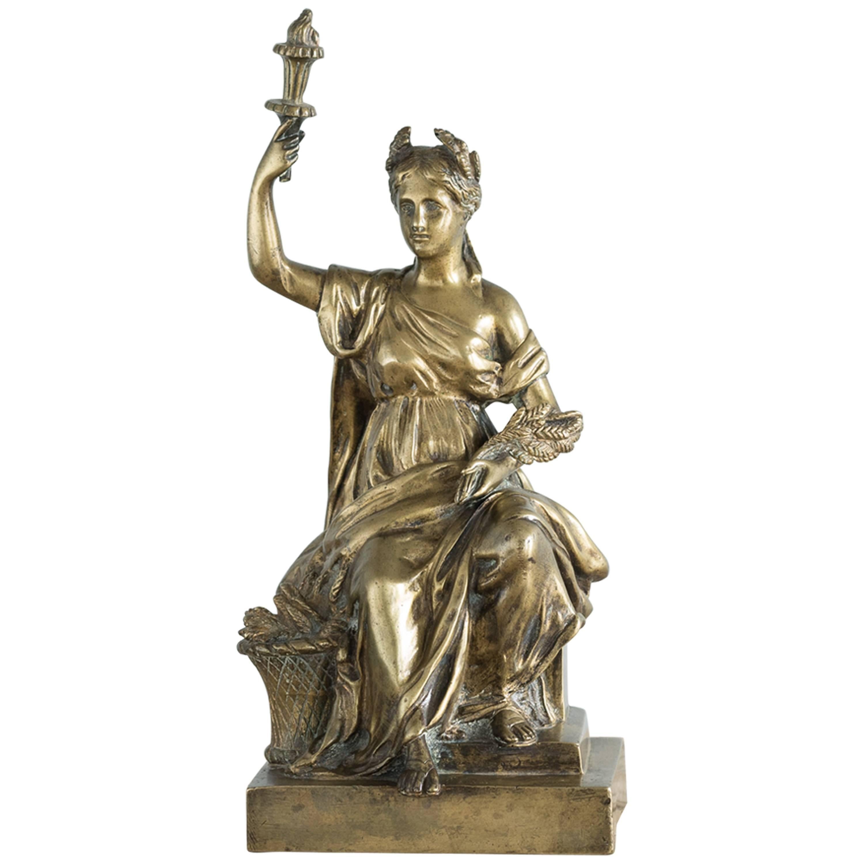 Gilt Bronze Model of Ceres For Sale