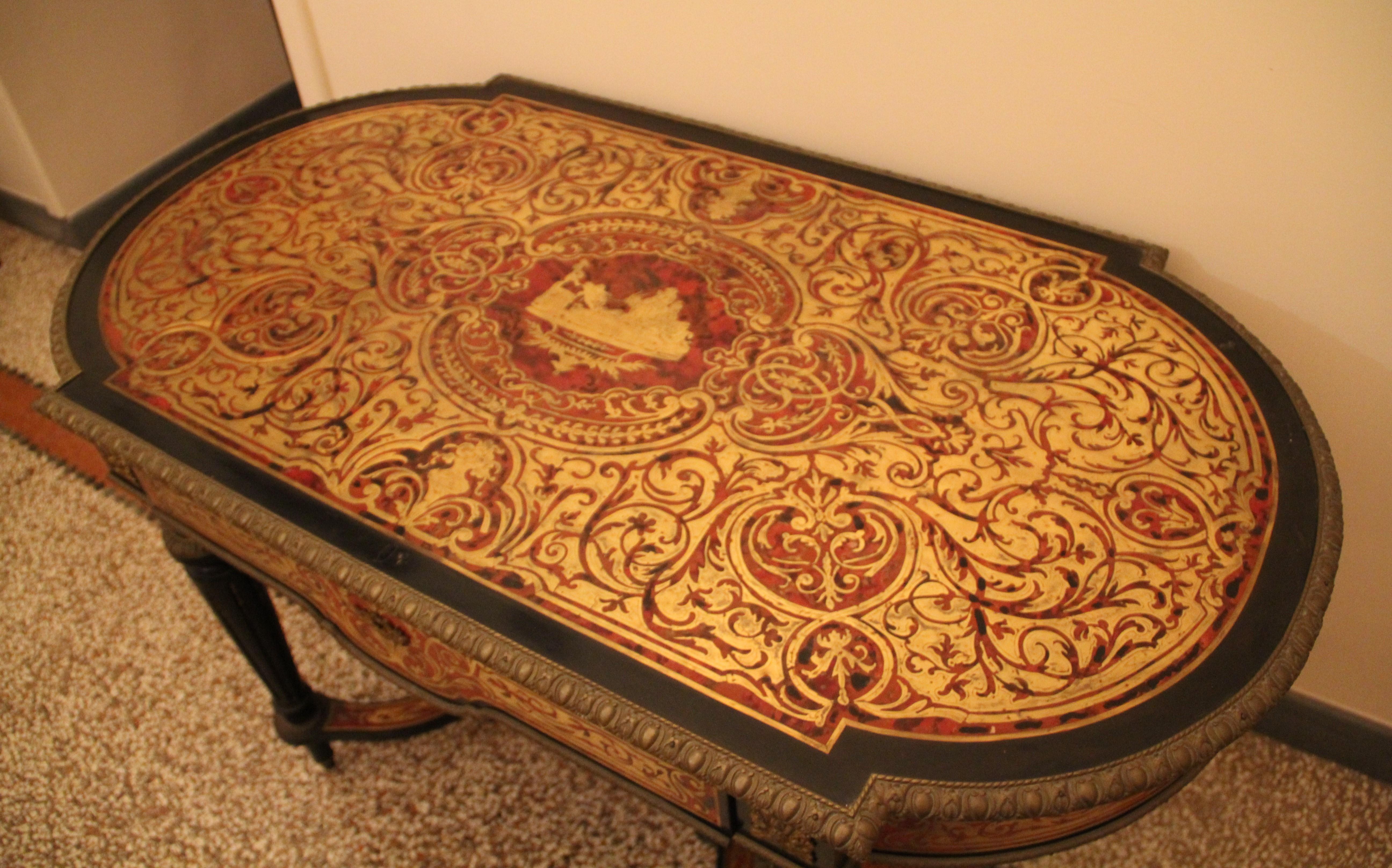 Baroque Revival Gilt Bronze-Mounted “Boulle” Marquetry Centre Table, Late 19th Century For Sale