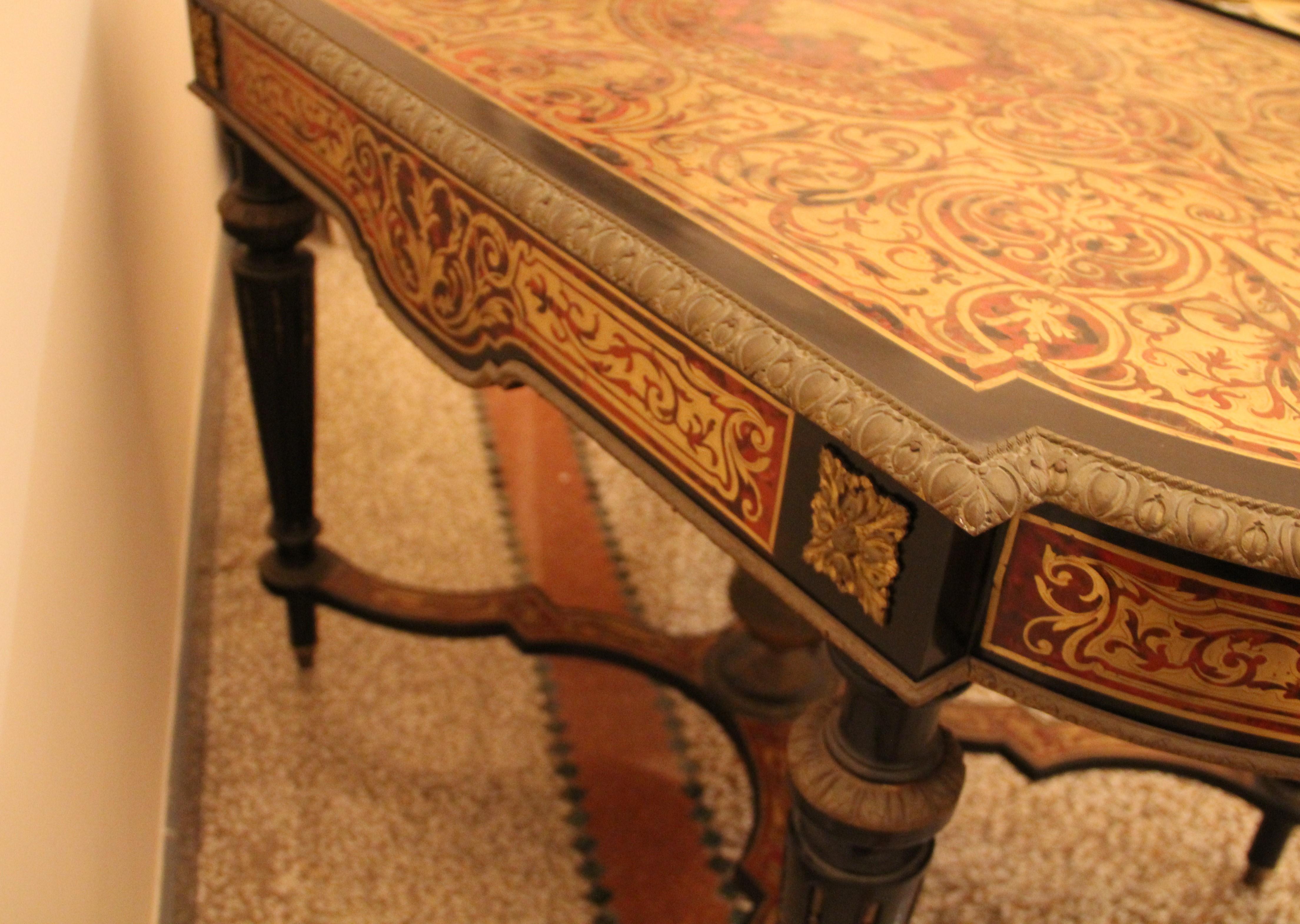 Gilt Bronze-Mounted “Boulle” Marquetry Centre Table, Late 19th Century For Sale 3