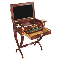 Gilt Bronze Mounted Empire Work Table in Mahogany