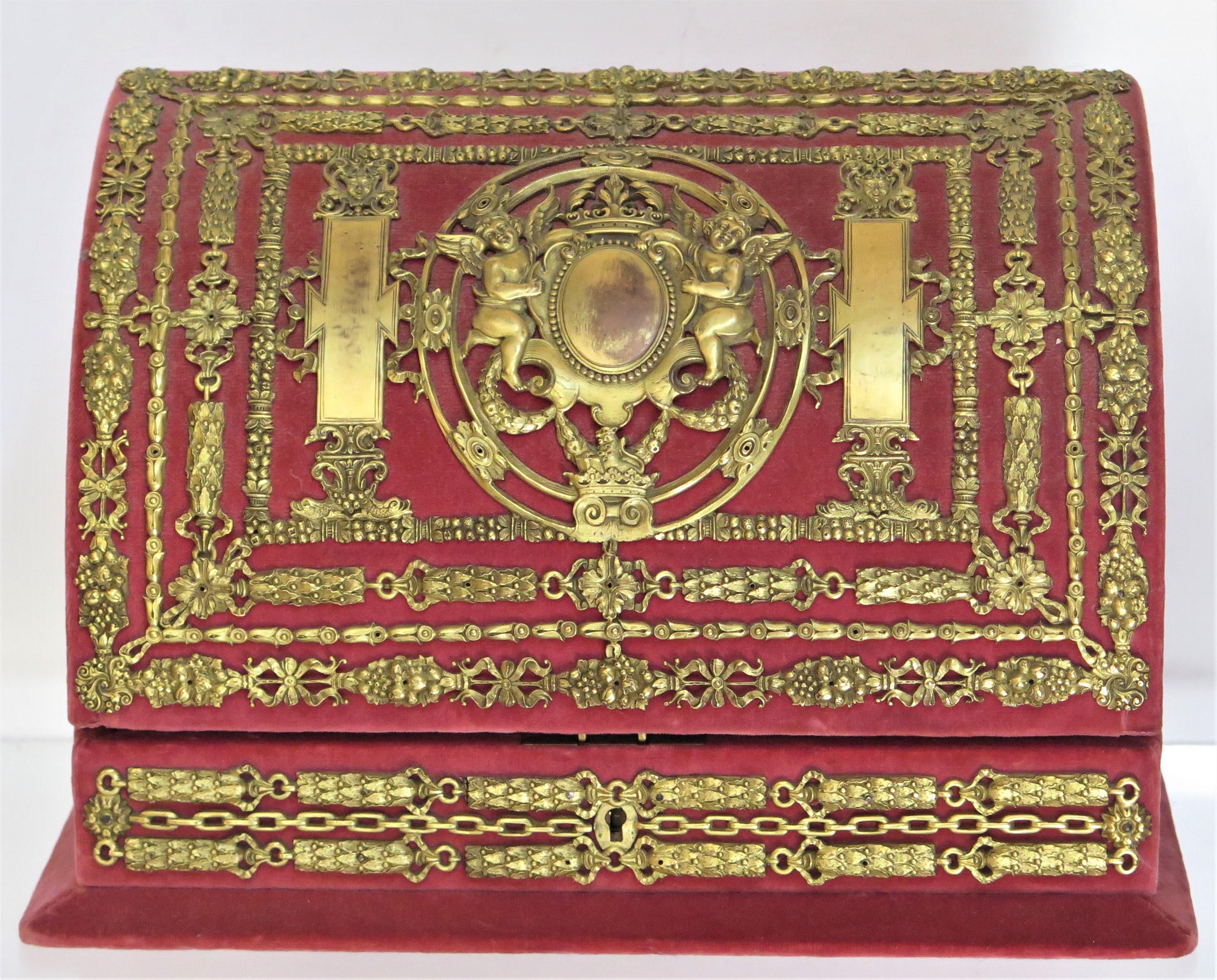 Gilt Bronze Mounted Letter Box in the Style of Edward F. Caldwell & Co. 7