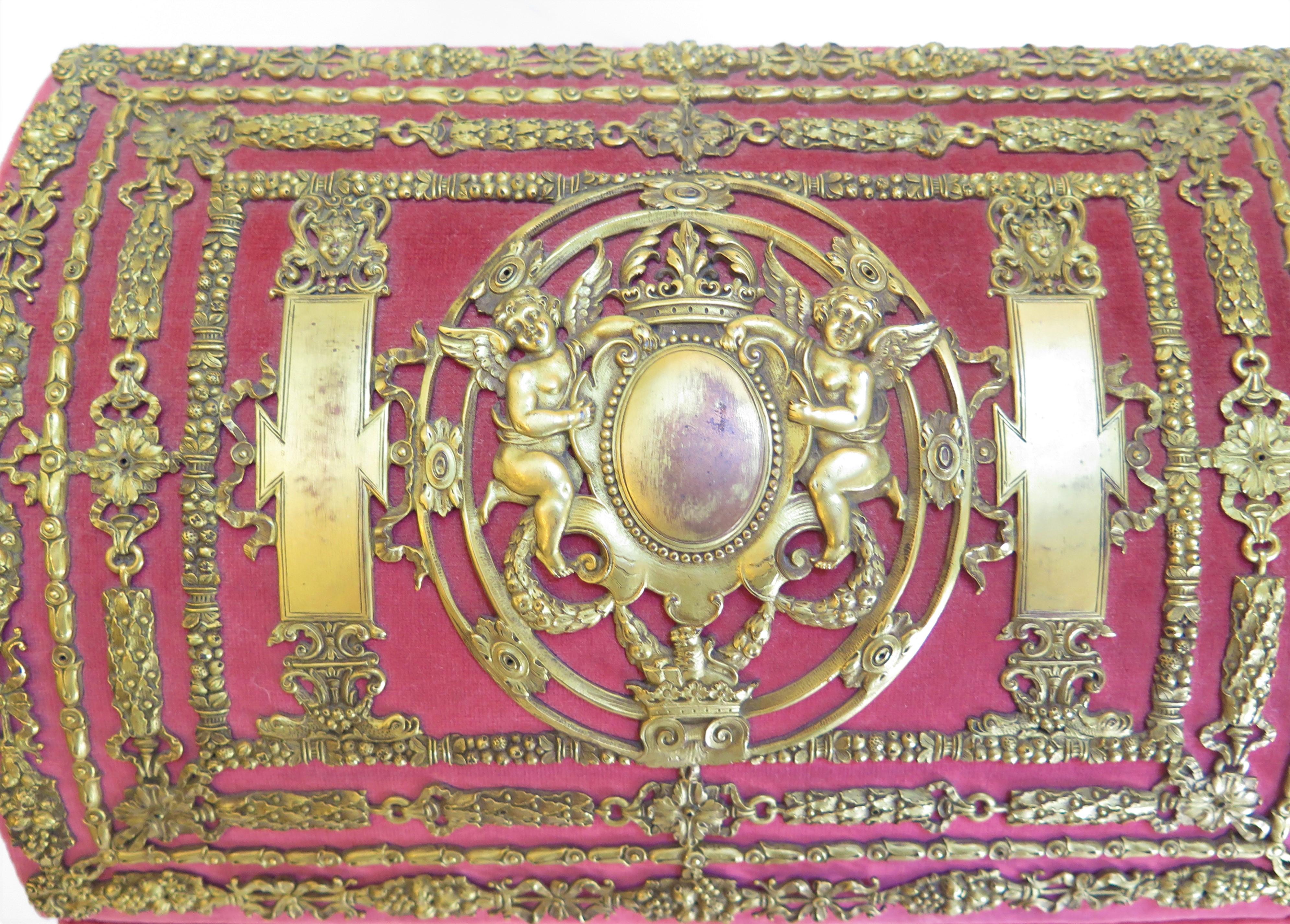 Gilt Bronze Mounted Letter Box in the Style of Edward F. Caldwell & Co. For Sale 3
