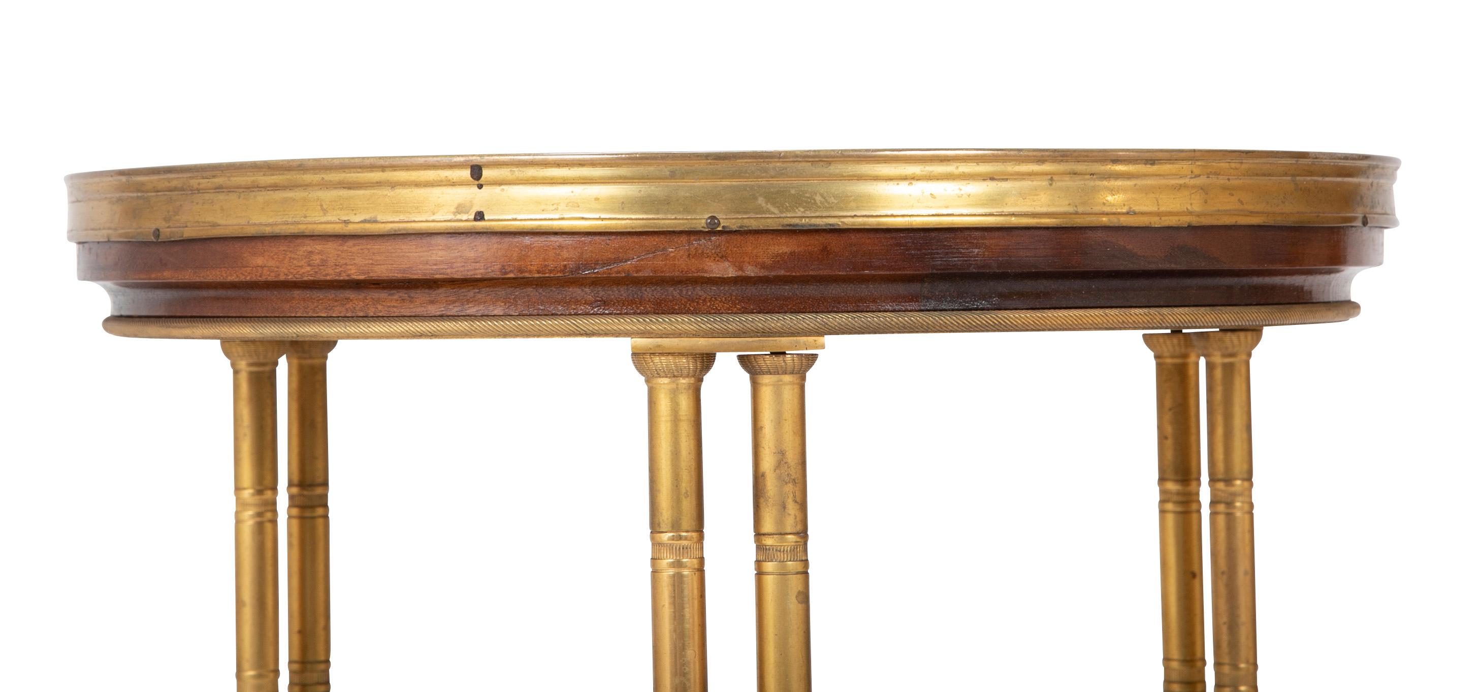 Gilt Bronze-Mounted Louis XVI Guéridon after the Model by Weisweiler In Good Condition For Sale In Stamford, CT