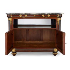 Gilt Bronze Mounted Mahogany Side Cabinet by Mercier Frères