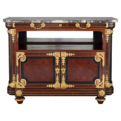 Gilt Bronze Mounted Mahogany Side Cabinet by Mercier Frères