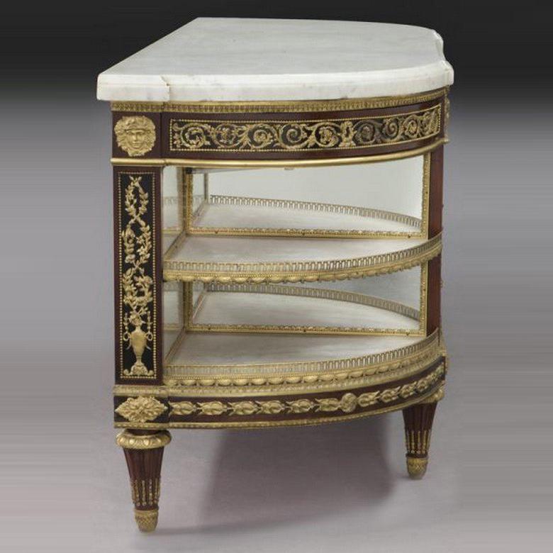 Louis XVI Gilt-Bronze Mounted Marble-Top Console de Desserte For Sale