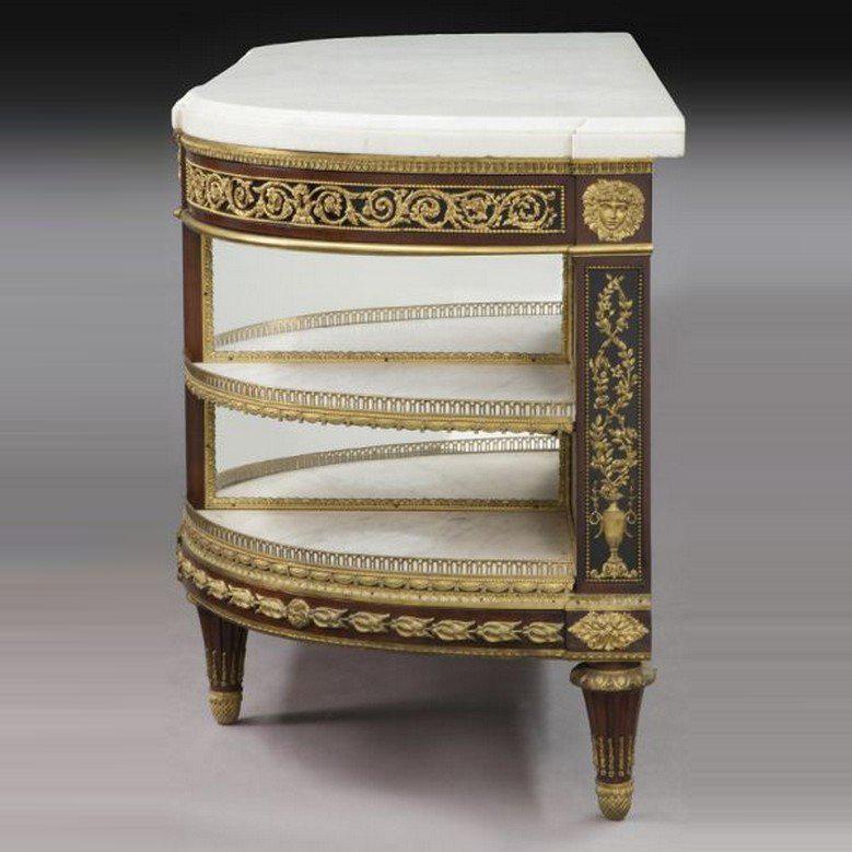 French Gilt-Bronze Mounted Marble-Top Console de Desserte For Sale
