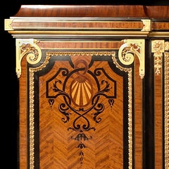Gilt-Bronze Mounted Marquetry Bookcase, Louis XVI Style, France, 1870