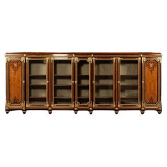 Gilt-Bronze Mounted Marquetry Inlaid Bookcase