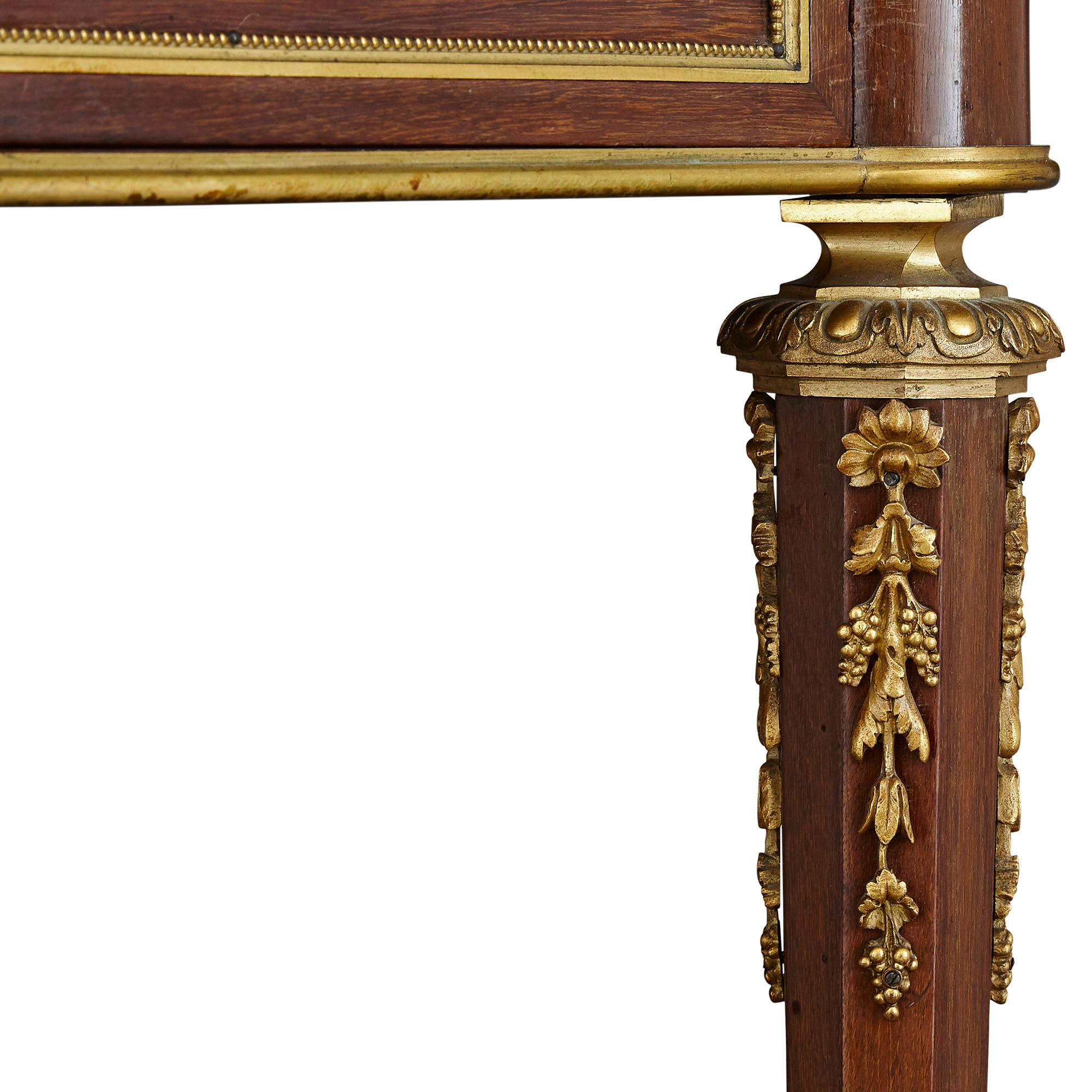 19th Century Gilt Bronze Mounted Neoclassical Style Side Table by Thiébaut Frères For Sale