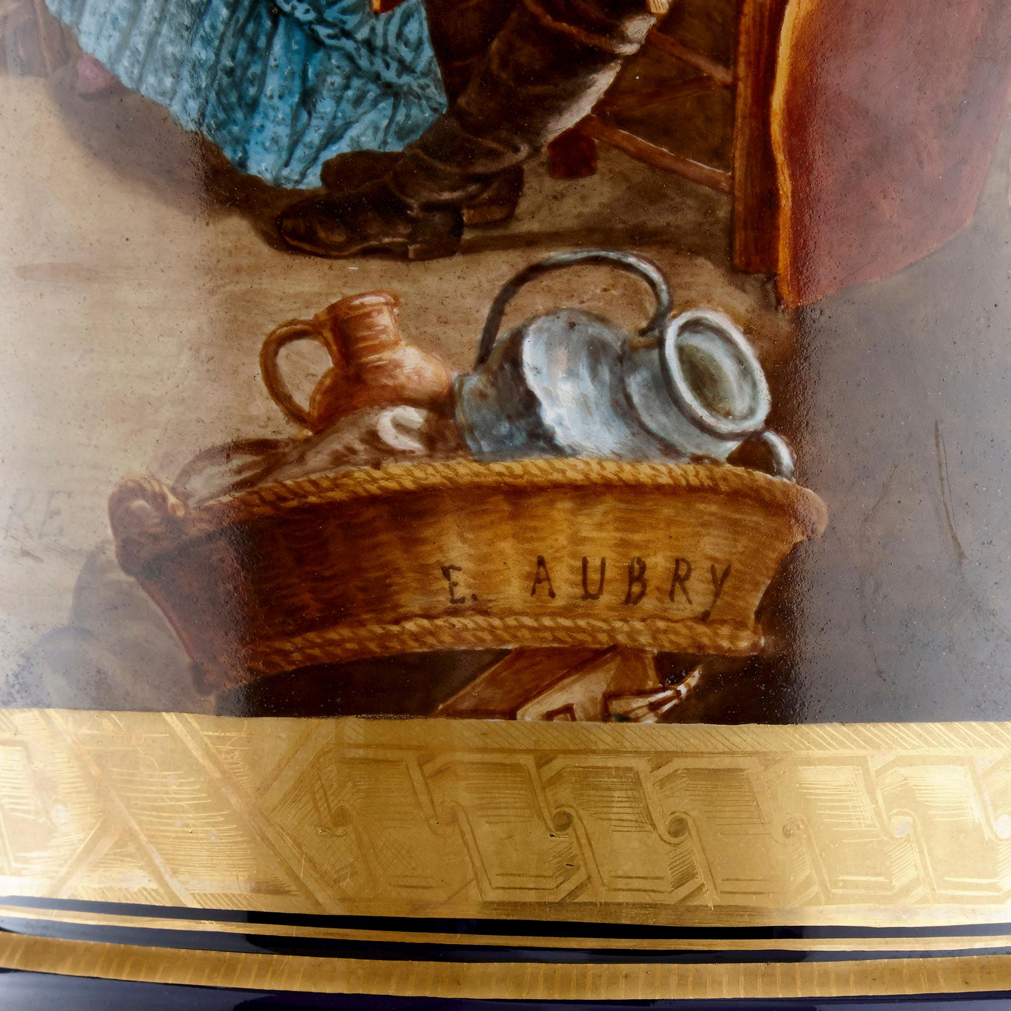 Gilt Bronze Mounted Porcelain Vase in the Manner of Sèvres For Sale 1