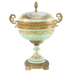 Gilt Bronze Mounted / Sevres Porcelain Covered Urn