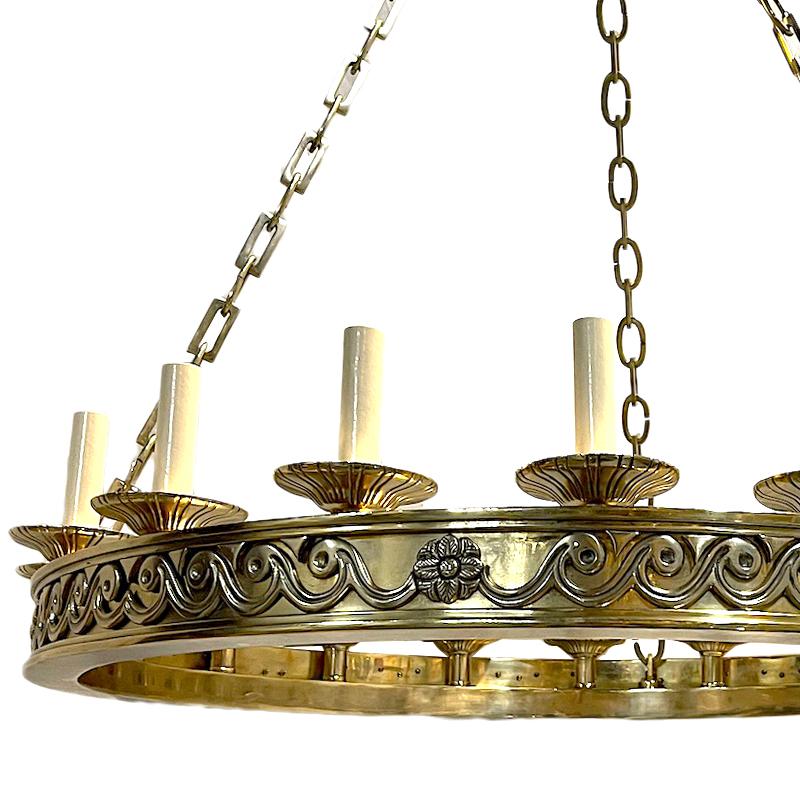 Early 20th Century Gilt Bronze Neoclassic Chandelier