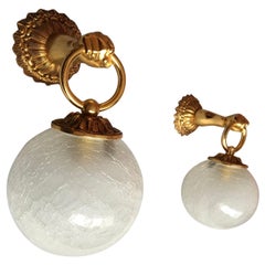 Gilt Bronze Neoclassical Sconces, France, 1950