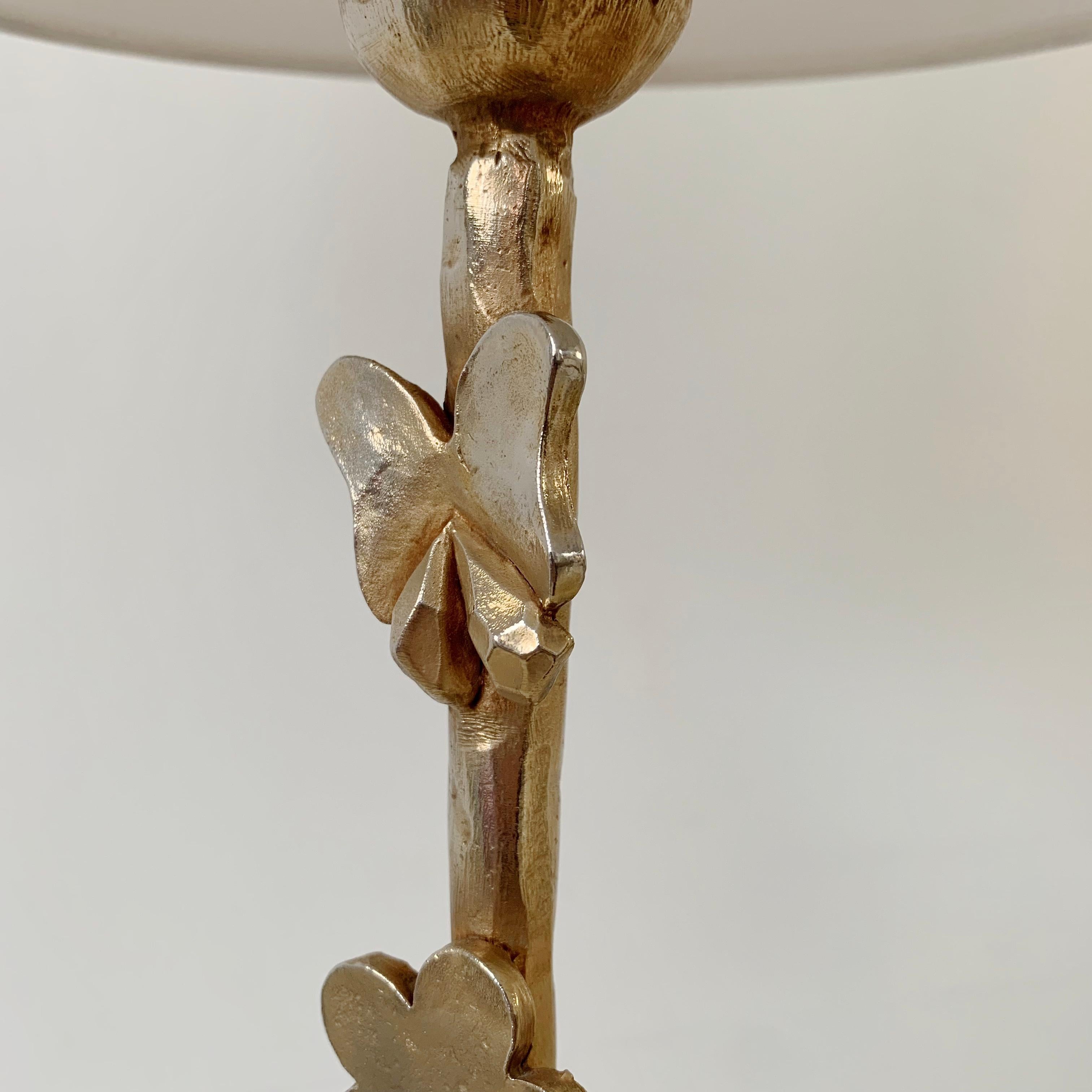 Gilt Bronze Nicolas De Wael Signed Table Lamp, 1997, France. For Sale 5